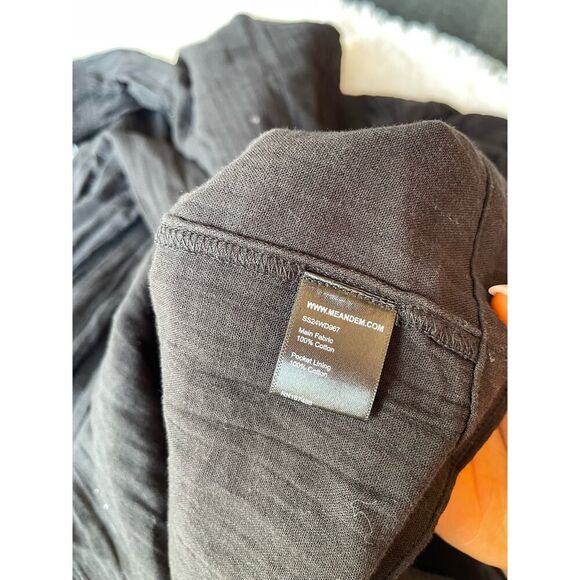 ME+EM CHEESECLOTH cut out belt  DETAIL MAXI DRESS size 2 black NWT - Picture 8 of 9